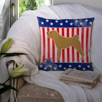 Američki patriotski Shar Pei jastuk za bacanje jastuka, 14.14.14.0, Višebojni