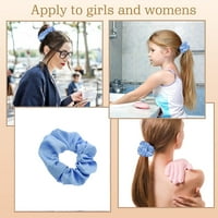 Ženske baršunaste elastične trake za kosu, mekane elastične trake za kosu-cache scrunchies za djevojčice-93