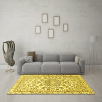 Tradicionalni tepisi u perzijskoj žutoj boji, kvadratni 5 stopa