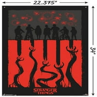 Netfli Stranger Things: Season - 4. ilustracijski zidni plakat s push igle, 22.375 34