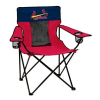Stolica za kampiranje s logotipom marke, crvena