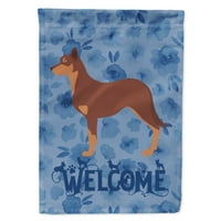 56156 Aussie pas Kelpie Zastava dobrodošlice platno veličina kuće, velika, višebojna