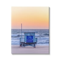 Opuštena narančasta koliba na Plaži Sunset na obali oceana Fotogalerija omotana zidnim tiskom na platnu, dizajn Jeff Poe