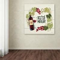 Zaštitni znak likovne umjetnosti vino i prijatelji iz Amerike, ulje na platnu Janelle Penner