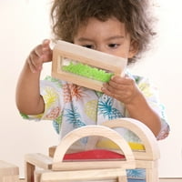 Senzorni iridescentni blokovi za djecu-kom. set: blokovi od svjetlucave vode, pijeska i kristalnih perli, set građevinskih igračaka
