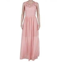 Ženska ljetna haljina s ružičastom čipkom, ženska aplikacija za čipku, elegantne koraljne haljine za djeveruše, vjenčanica za goste