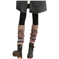 Zadebljane božićne čarape snježna pahuljica Srna toplija noga stog čarapa pletene vunene čarape tajice čarape