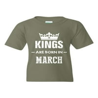 - Majice i majice za velike dječake-rođendanski poklon Kraljevi se rađaju u ožujku
