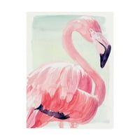 Zaštitni znak likovne umjetnosti pastelni Flamingo iz AUSSIEJA, ulje na platnu Jennifer Puckstone Parker