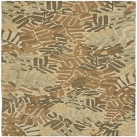 Martha Stuart apstraktna prostirka od vune s uzorkom palminog lišća, Spud, 8' 10'