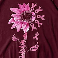 Ženska majica s printom za prevenciju raka dojke Majica kratkih rukava Casual majica kratkih rukava bluza rasprodaja odjeće