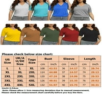 Topovi Plus Size za žene, ljetne majice kratkih rukava, široka majica, ženska široka tunika za plažu, bluza u crnoj boji