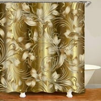 3. Cvjetni barokni Damask zlatni cvjetovi barokni set zavjesa za tuširanje za kupaonicu luksuzne zlatne zavjese za kupaonicu tepisi