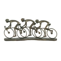 208 brončana skulptura čovjeka od polistonea s biciklom