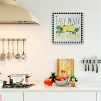 Dekor za kućni rad Easy Peazy limun Squeezy Kitchen Humor Plead Word Dizajn platna zidna umjetnost do subotnje večernje posta