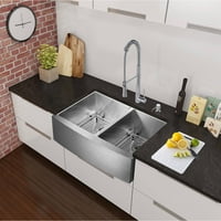 Kuhinjski sudoper od nehrđajućeg čelika od nehrđajućeg čelika od nehrđajućeg čelika 36 i kromirani set slavina od nehrđajućeg čelika