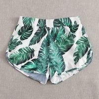 Ženski kupaći kostim Plus size na kopčanje bikini za trčanje gaćice za plivanje na vezanje kratke hlače za plažu tankini s tropskim