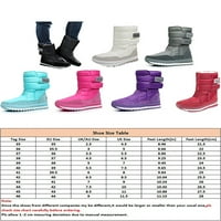 Ženske zimske čizme za žene, vodootporne tople čizme, neklizajuće vanjske zimske cipele, crne 6,5
