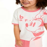 Set majica i kratkih hlača za djevojčice Minnie Mouse, 2 komada, veličine od 12 m do 5 godina