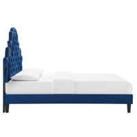 Krevet na punoj platformi u tamnoplavoj boji