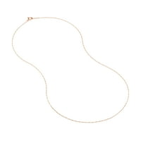10K ružičasto zlato 18 Zamjenska ogrlica lanca konopa W Spring Ring - Žene