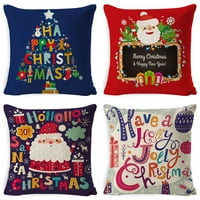 set božićnih jastučnica-Božićna serija navlaka za jastuke prilagođena kvadratna jastučnica s patentnim zatvaračem