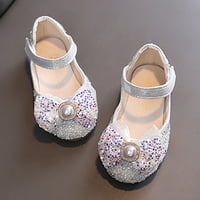 Dječja obuća; Modne dijamantne ravne princezine cipele; jednoredne izvedbene cipele;